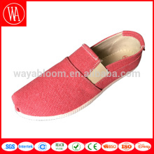 wholesale zapatos de china 2018 deslizamiento liso en los zapatos planos hermosos de las señoras Zapatos de lona del verano de las mujeres de la señora